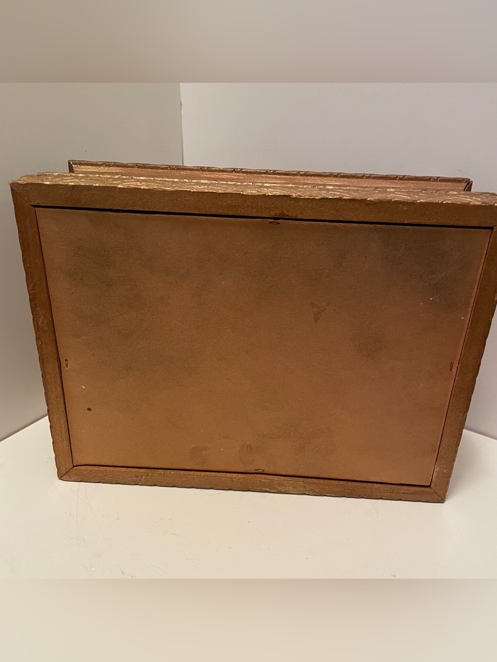 Vintage Wooden Jewelry Box Gustave Wiegand Lithograph Mirror - Picture 8 of 11